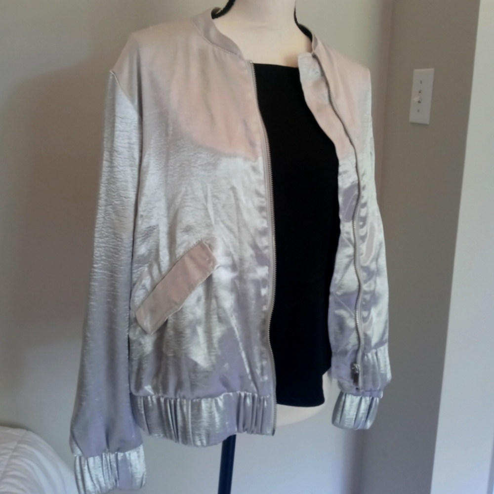 Silver bomber jacket
